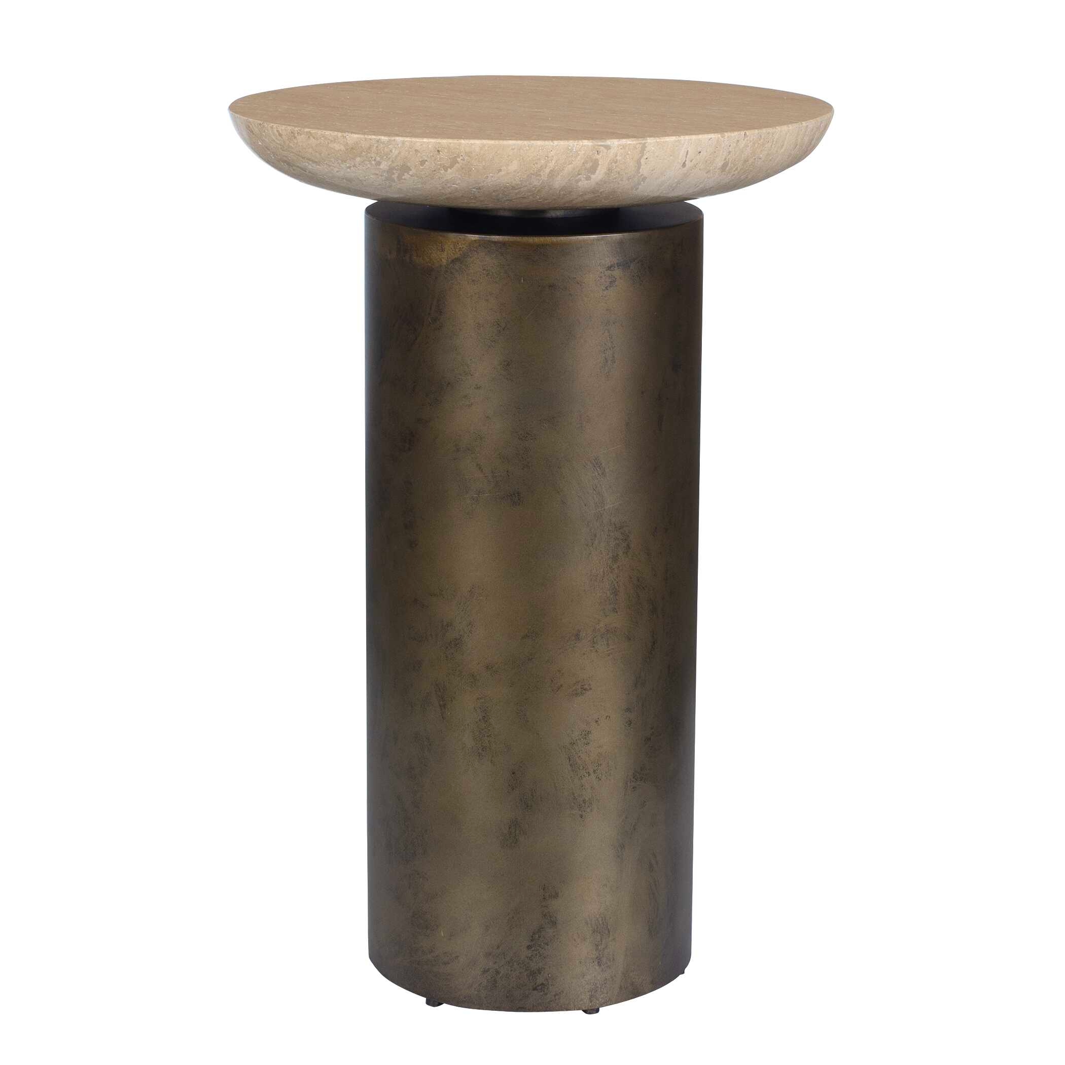 Oslo Brass Outdoor Accent Table