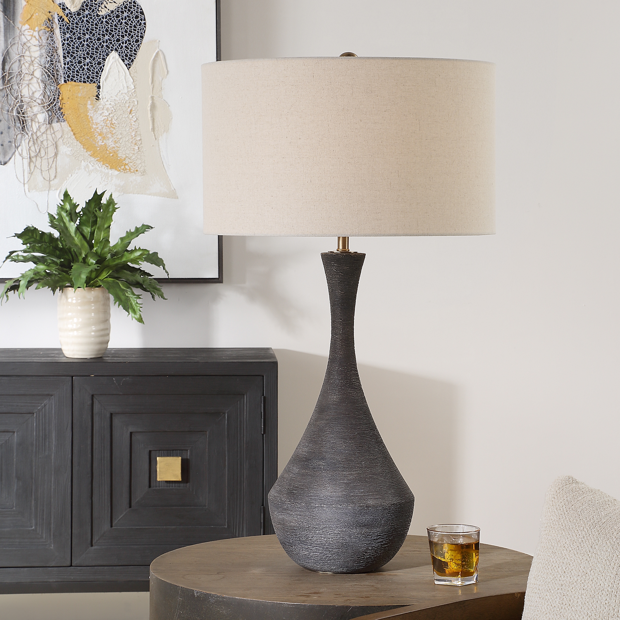 Uttermost Helston Helston Dark Charcoal Table Lamp