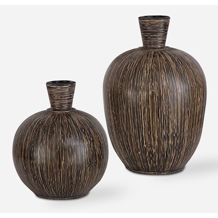 Islander Black Vases S/2