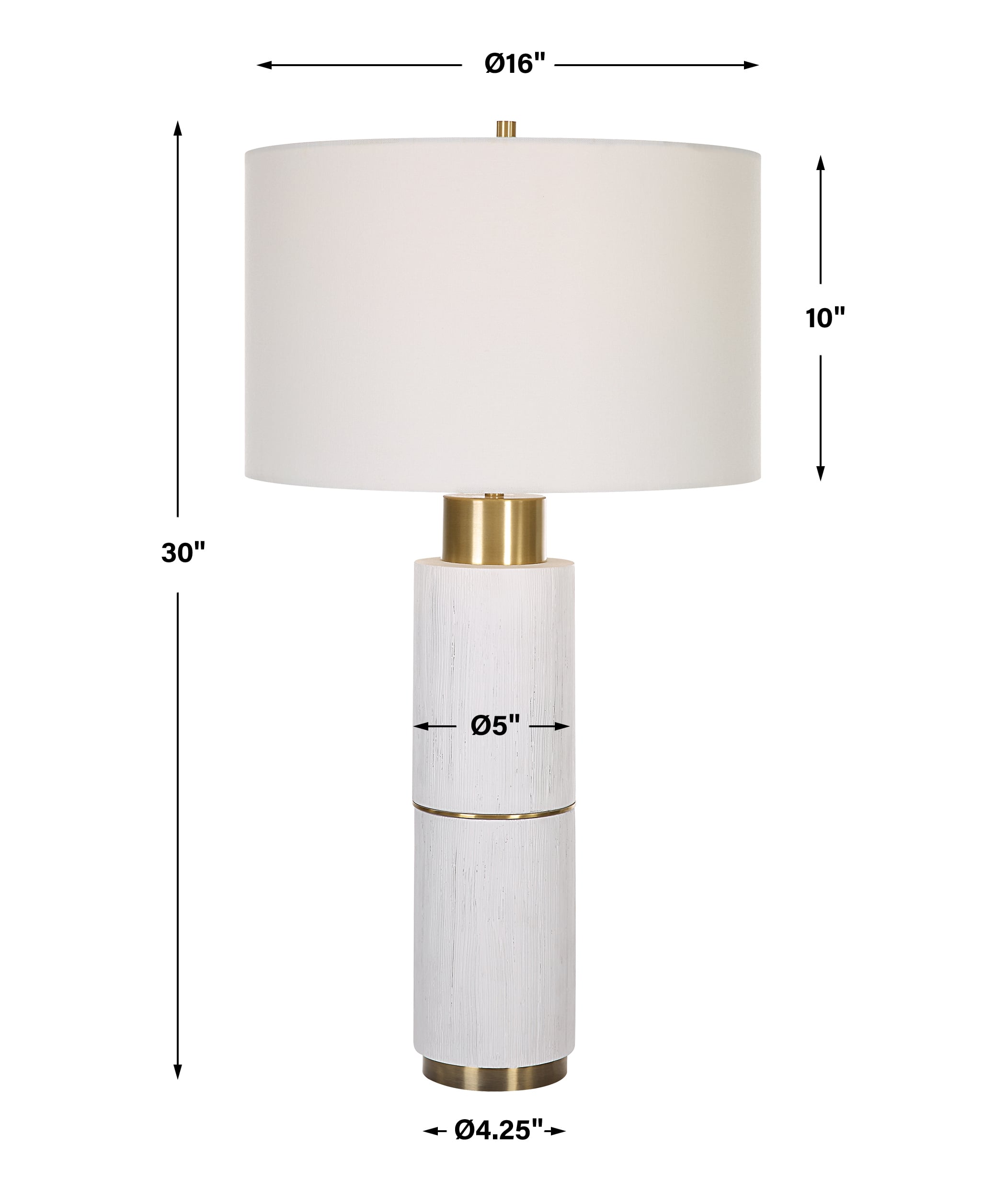 Uttermost Ruse Ruse Whitewashed Table Lamp