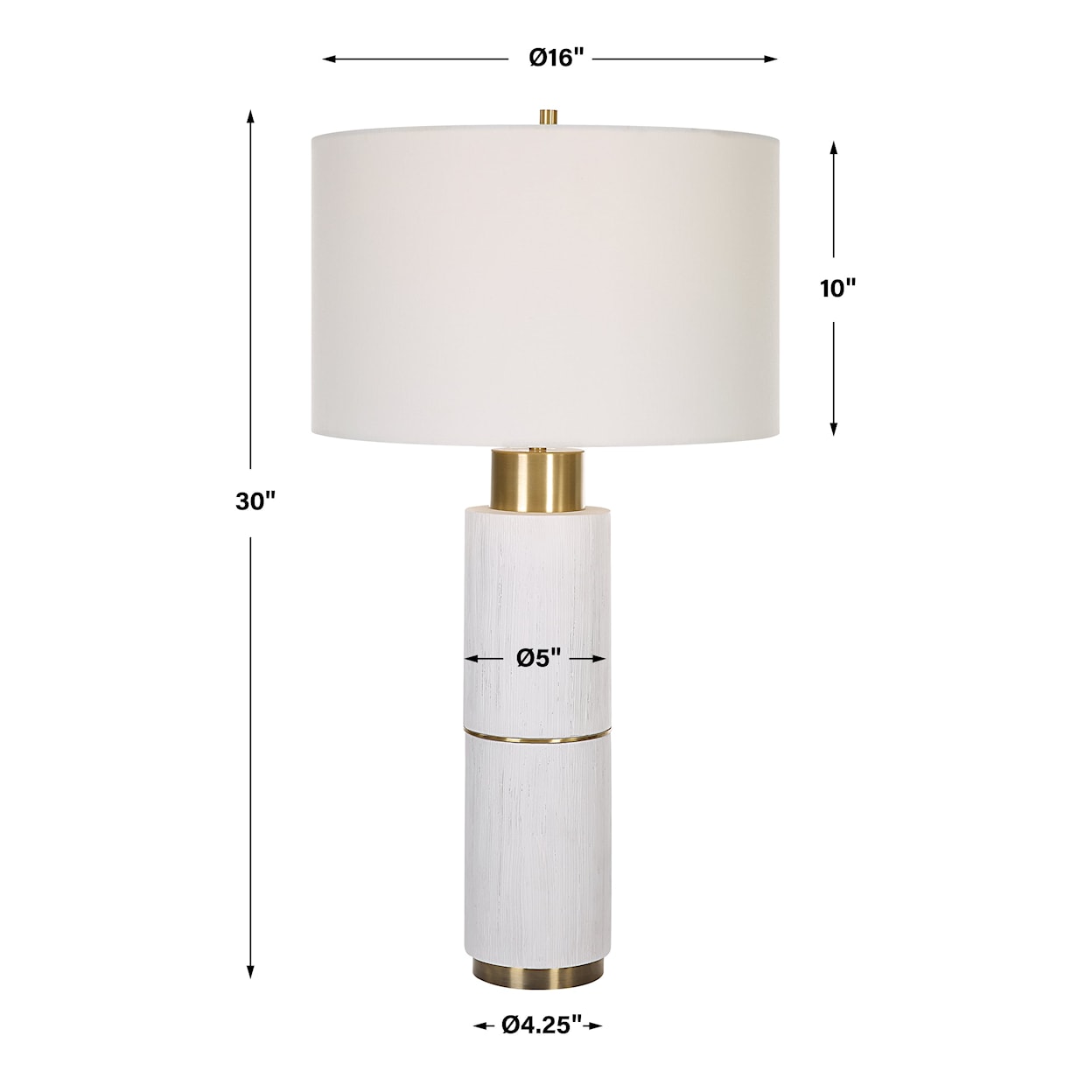 Uttermost Ruse Ruse Whitewashed Table Lamp