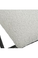 Uttermost Brisby Contemporary Gray Fabric Bench with Iron Base