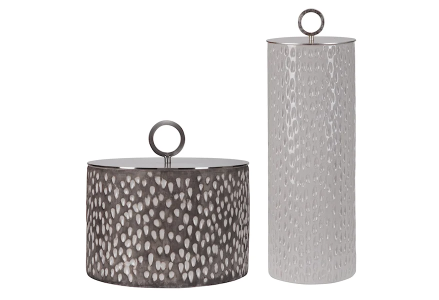 Accessories Cyprien Ceramic Containers, S/2 by Uttermost at Jacksonville Furniture Mart