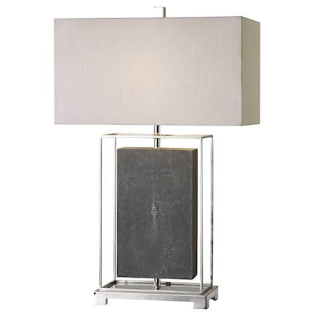 Sakana Gray Textured Table Lamp