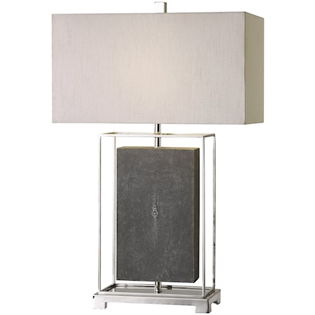 Sakana Gray Textured Table Lamp