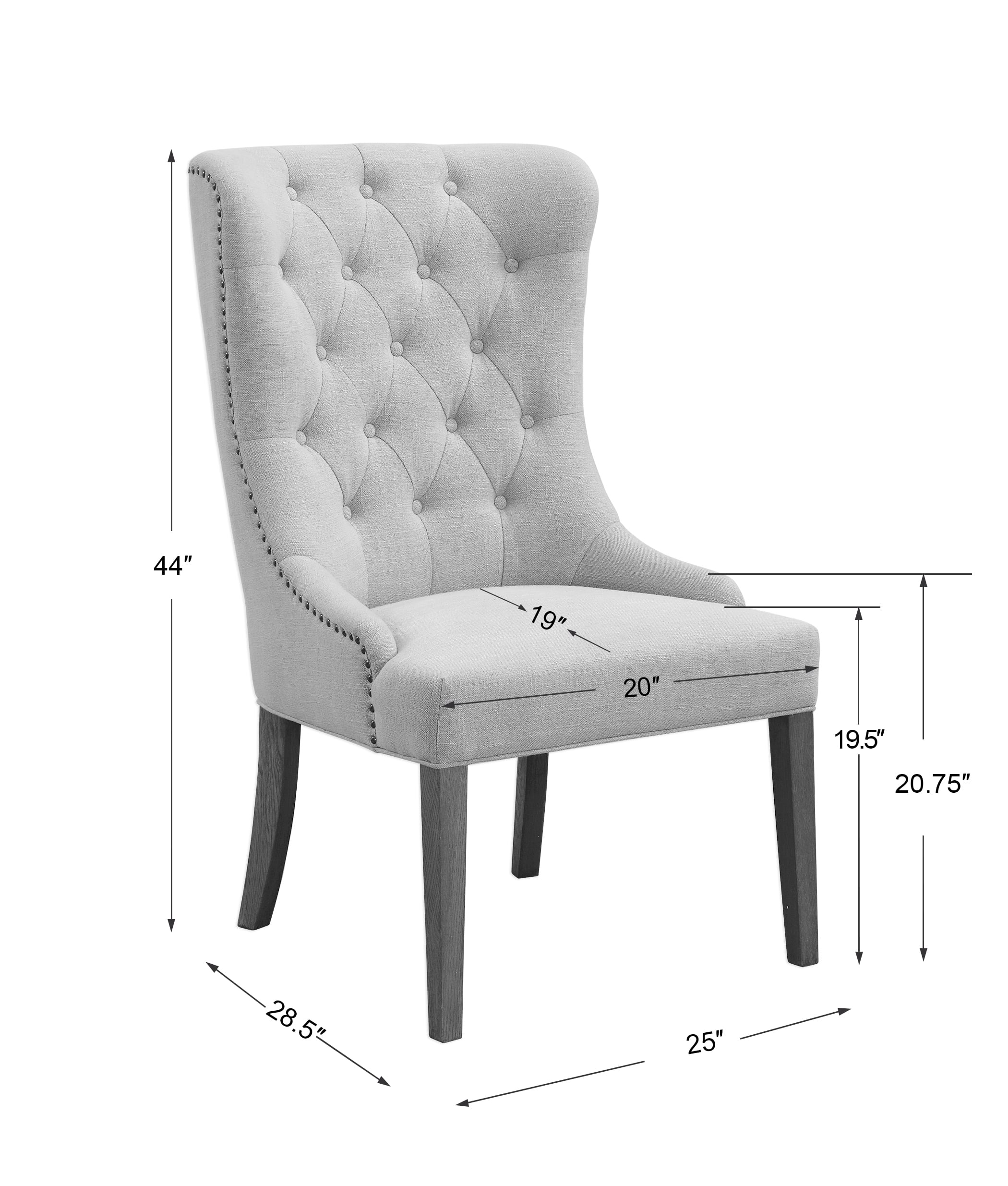 Uttermost Accent Furniture - Accent Chairs Rioni Tufted Wing Chair