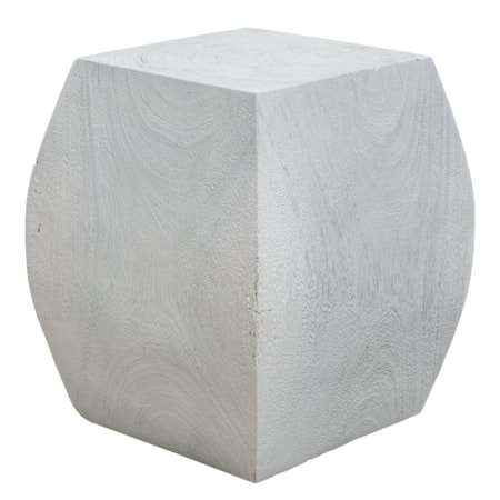 Grove Ivory Wooden Accent Stool