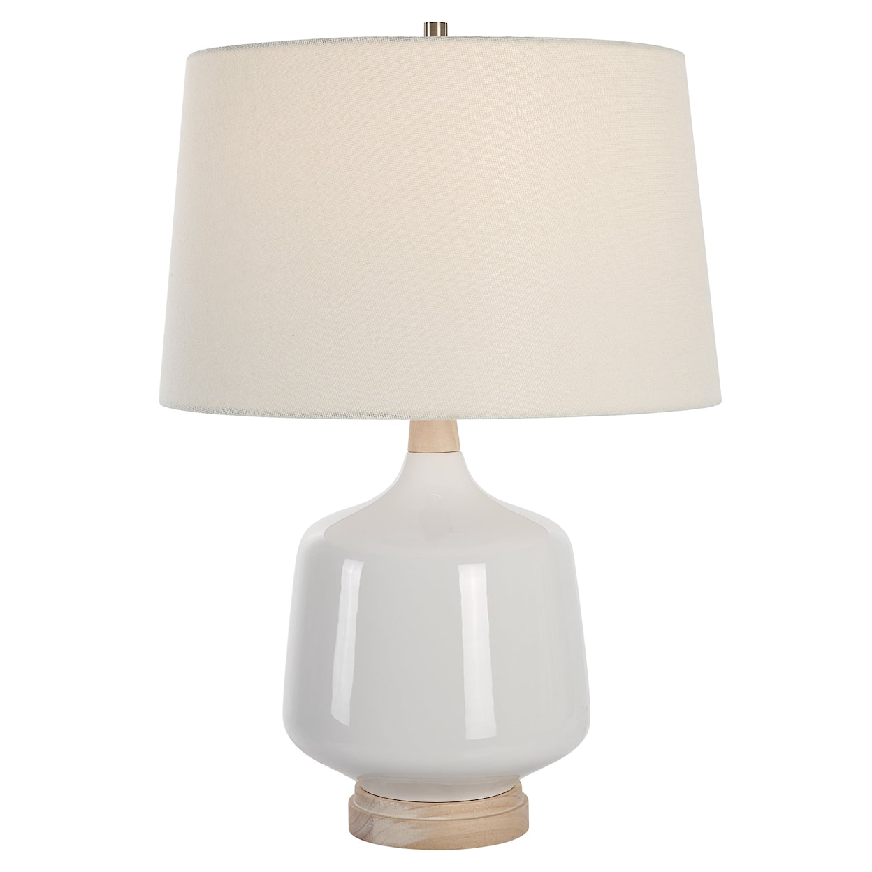 Uttermost Opal Opal Gloss White Table Lamp