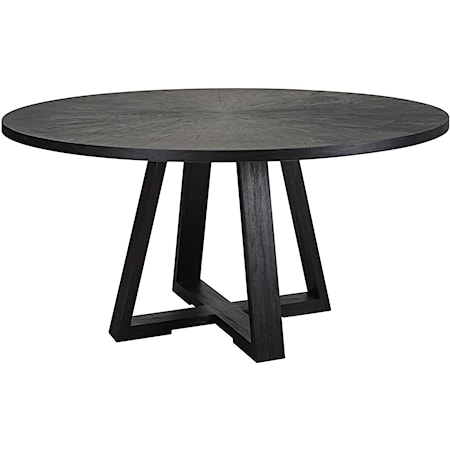 Gidran Round Black Dining Table