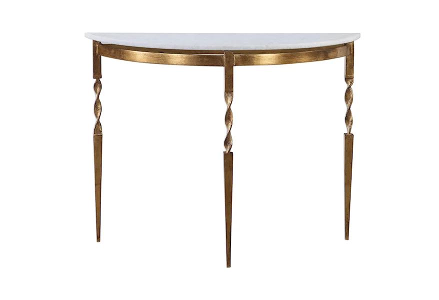 Accent Furniture - Occasional Tables Imelda Demilune Console Table by Uttermost at Weinberger's Furniture