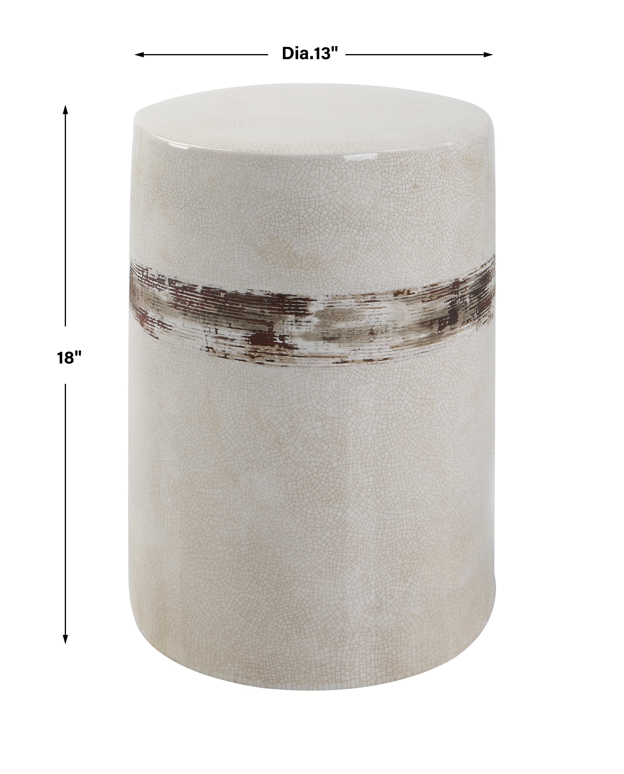 Uttermost Comanche Ceramic Garden Stool