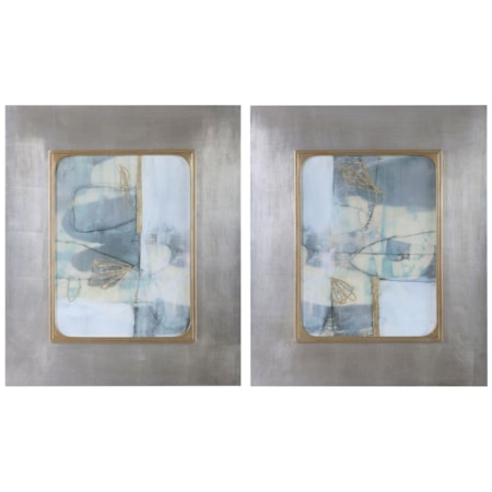 Gilded Whimsy Abstract Prints, S/2