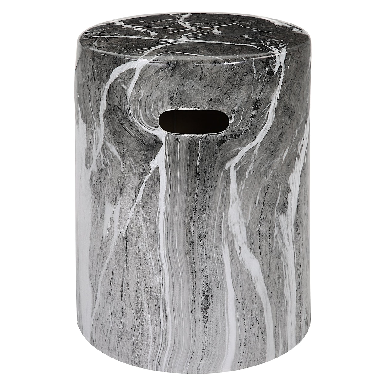 Uttermost Marvel Marvel Marbled Garden Stool