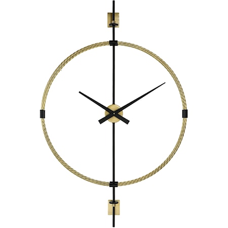 Wall Clock with Metal Frame