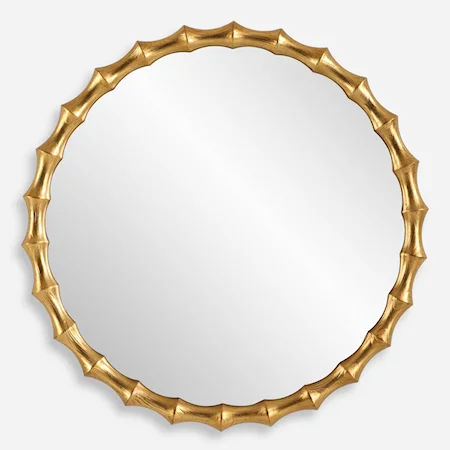 Nacala Round Gold Mirror