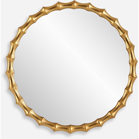 Nacala Round Gold Mirror