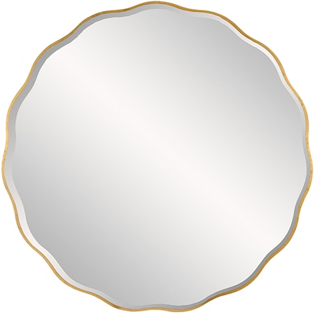 Aneta Large Gold Round Mirror