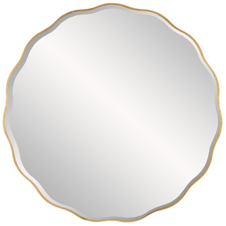 Aneta Large Gold Round Mirror