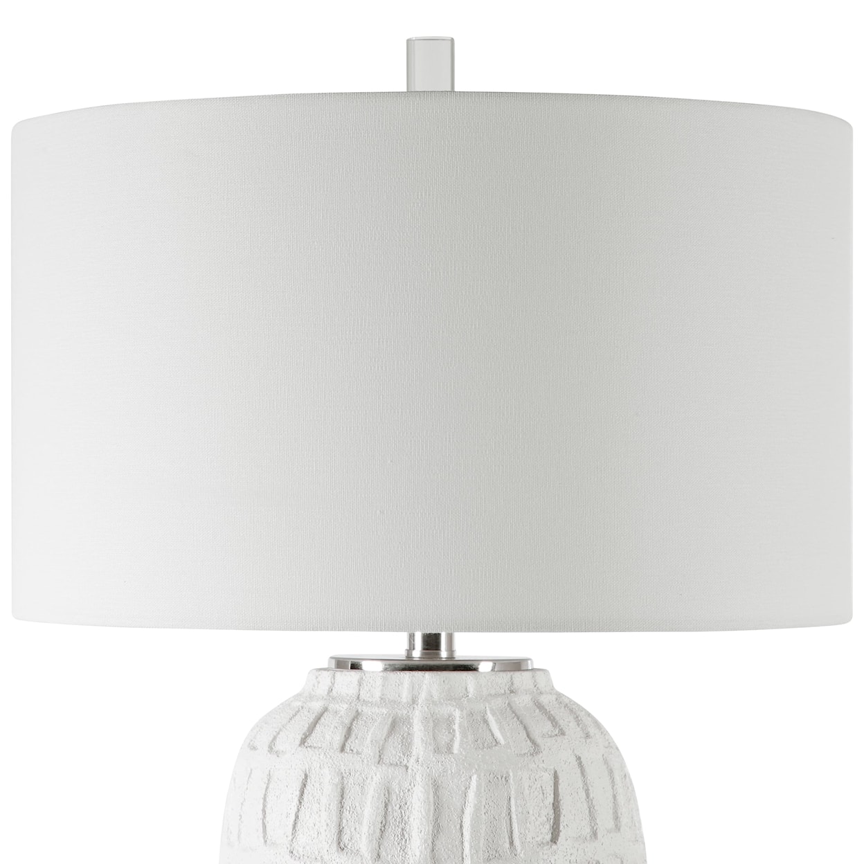 Uttermost Table Lamps Caelina Textured White Table Lamp