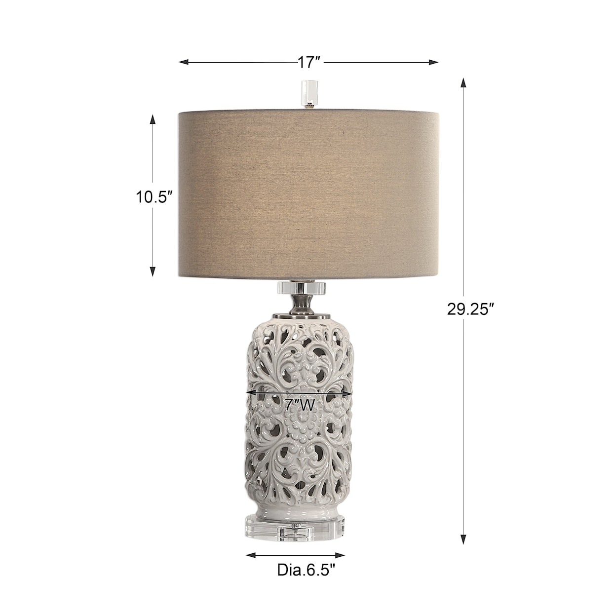 Uttermost Table Lamps Dahlina Ceramic Table Lamp