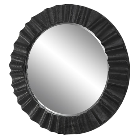 Caribou Dark Espresso Round Mirror