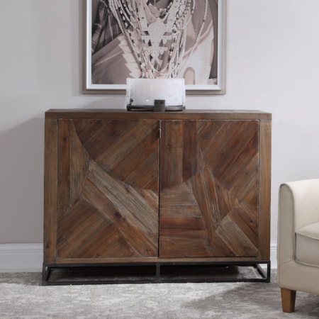 Evros Reclaimed Wood 2-Door Cabinet