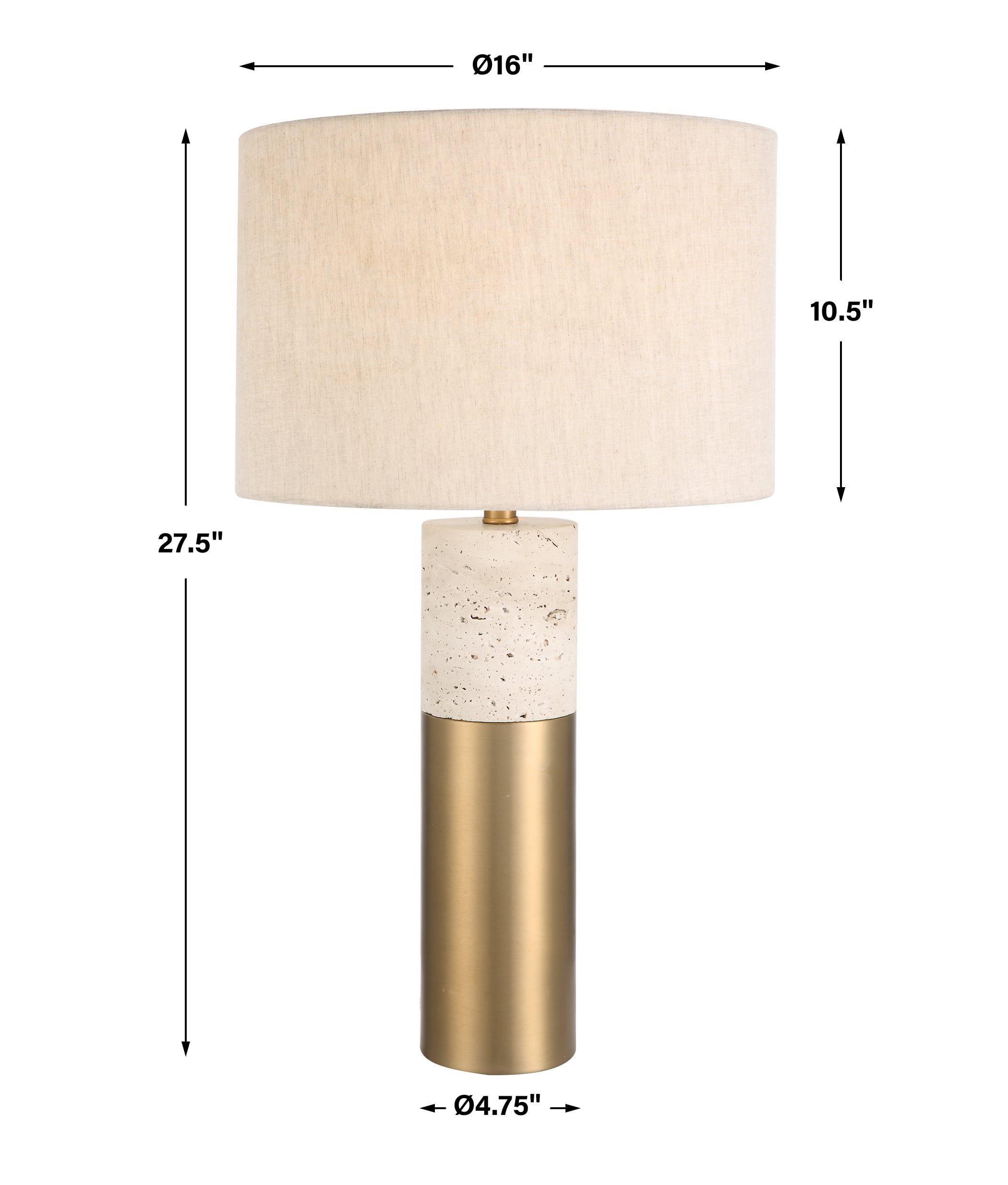 Uttermost Gravitas Gravitas Elegant Brass & Stone Lamp