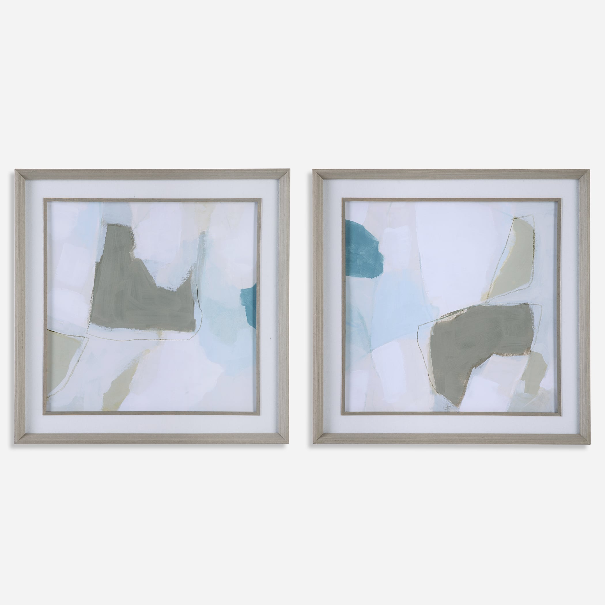 Mist Shapes Framed Prints Set/2