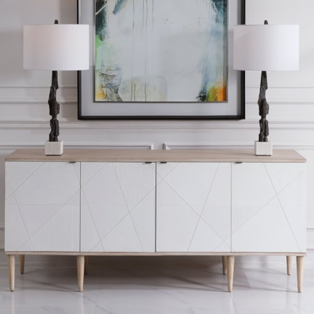 Tightrope 4-Door Modern Sideboard Cabinet