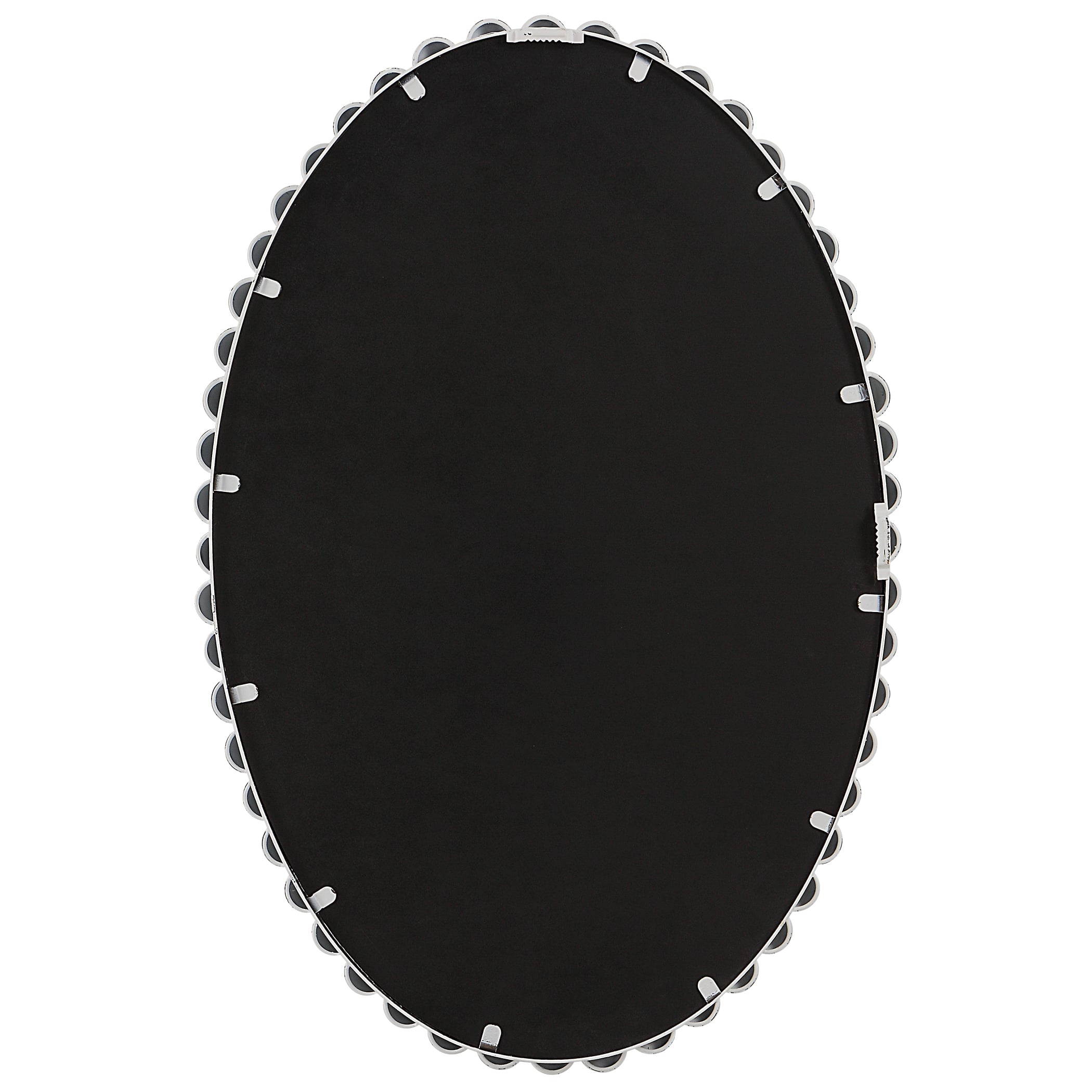 Uttermost Serna Oval Wall Mirror with White Mirror Trim