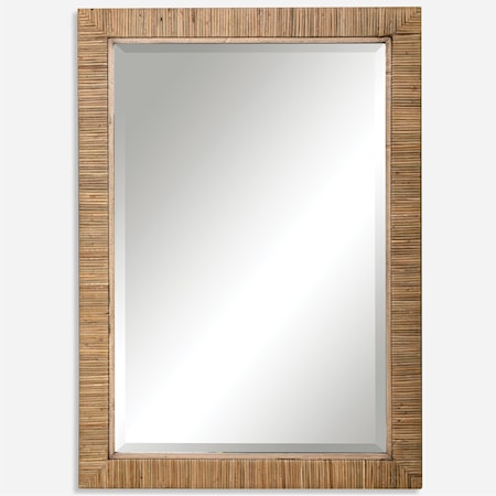 Cape Natural Rattan Mirror