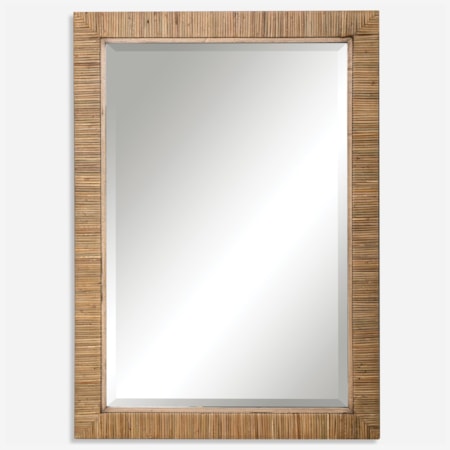 Cape Natural Rattan Mirror