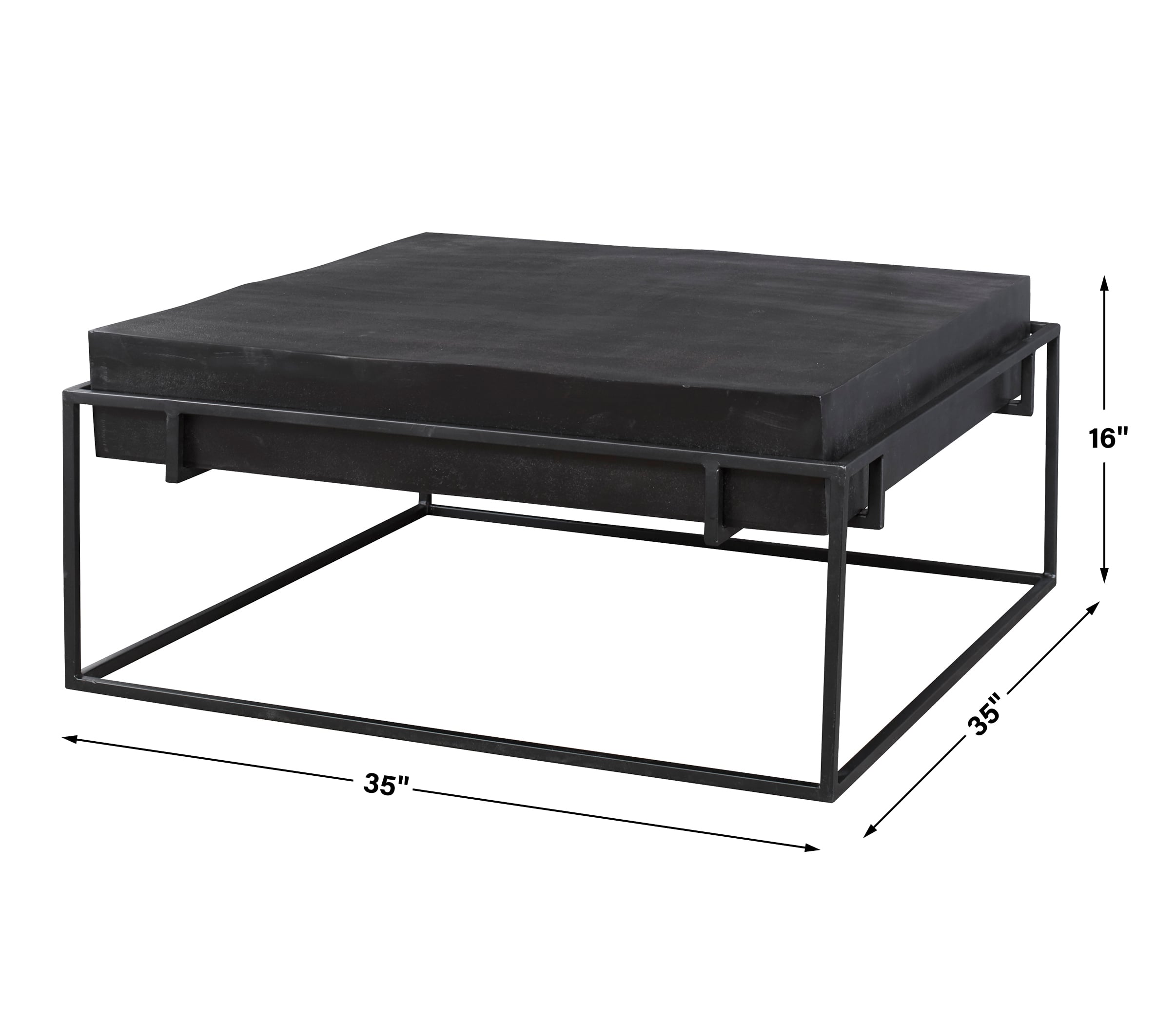 Uttermost Accent Furniture - Occasional Tables Telone Modern Black Coffee Table