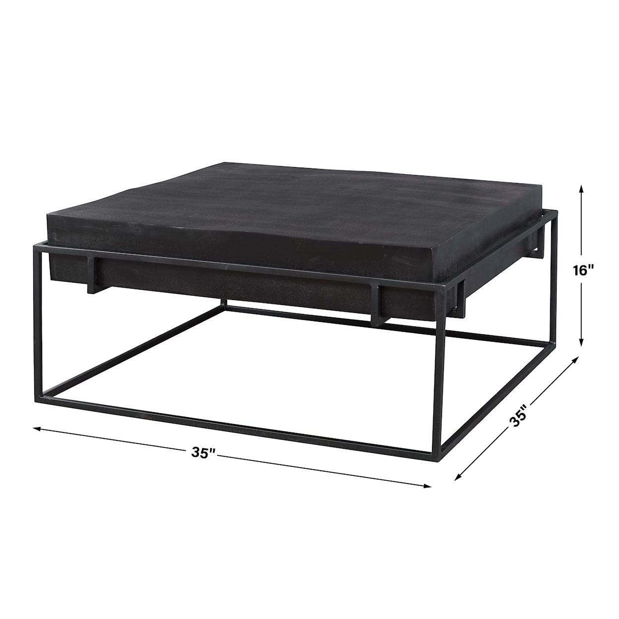 Uttermost Accent Furniture - Occasional Tables Telone Modern Black Coffee Table