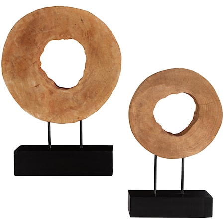 Ashlea Wooden Sculptures Set of 2