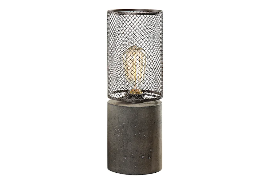 Accent Lamps Ledro Thick Concrete Lamp by Uttermost at Wayside Furniture & Mattress