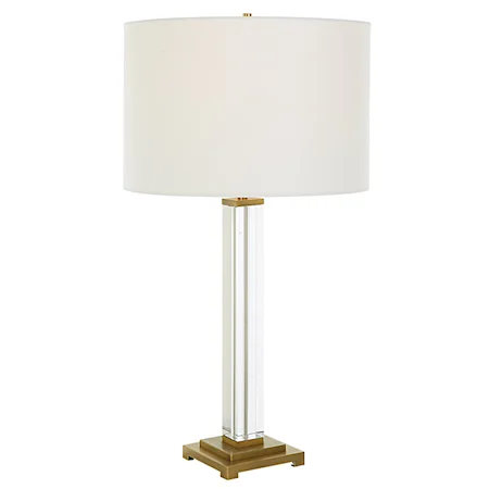 Crystal Column Table Lamp