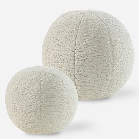 Capra Ball Sheepskin Pillows S/2