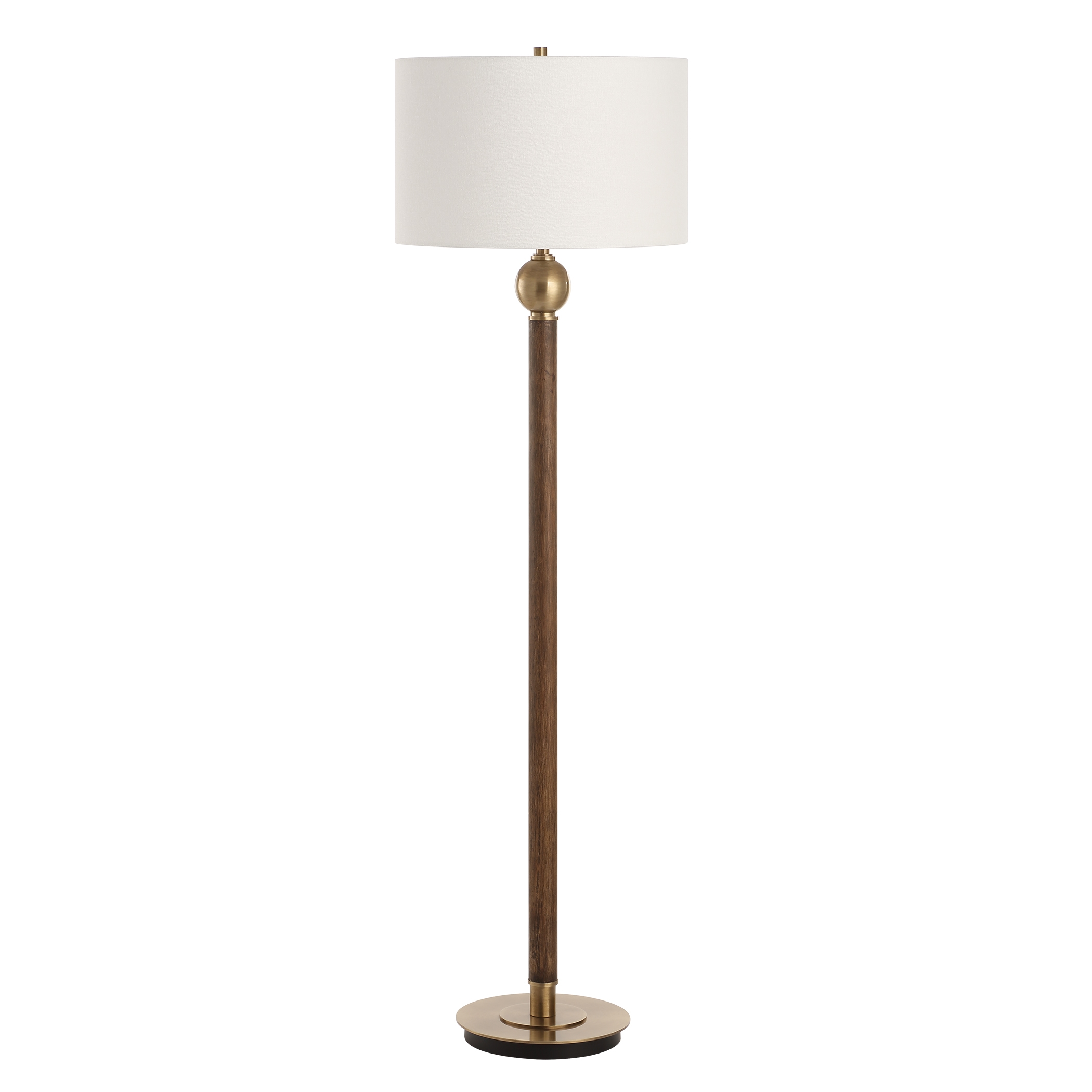 Keros Dark Oak Floor Lamp