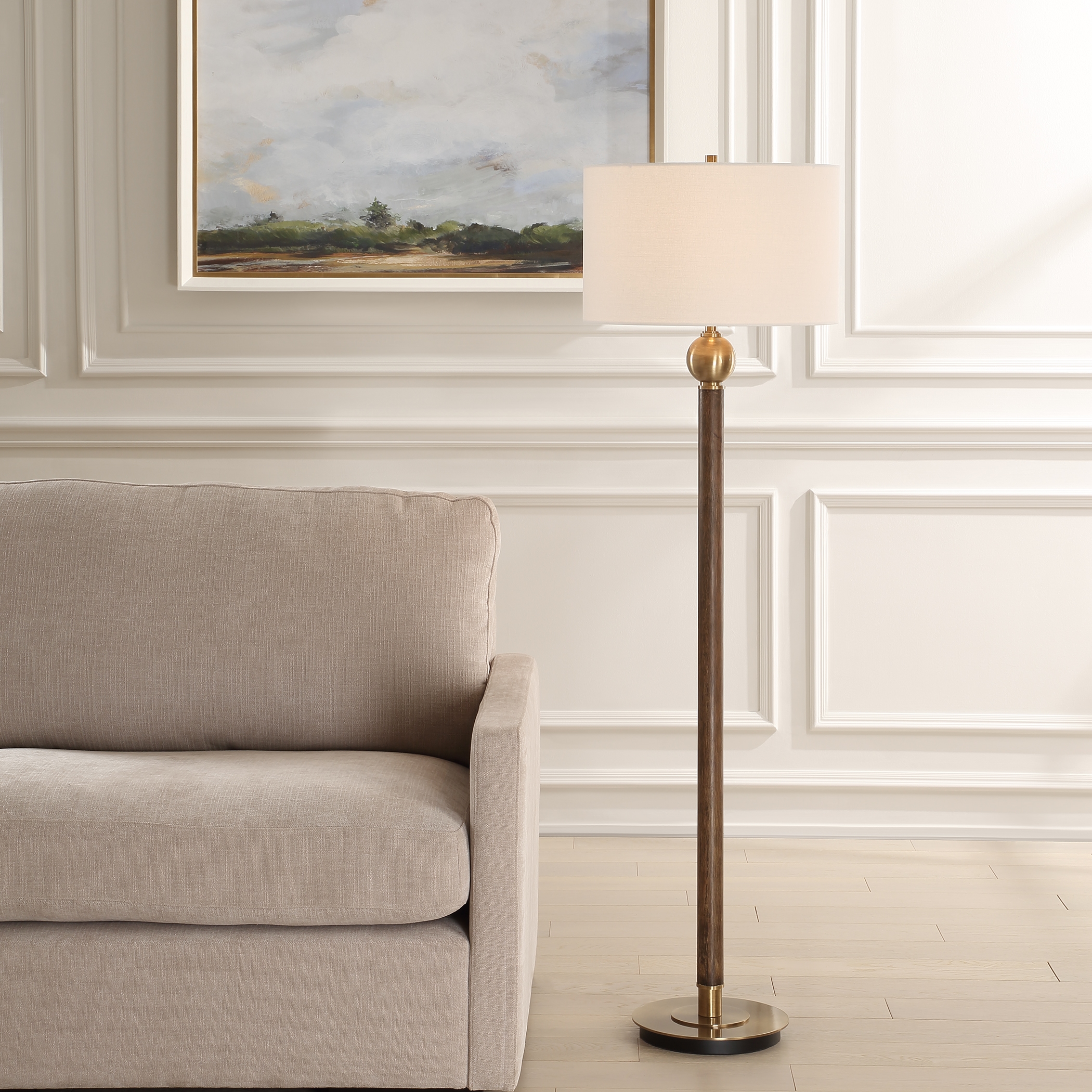 Uttermost Keros Keros Dark Oak Floor Lamp