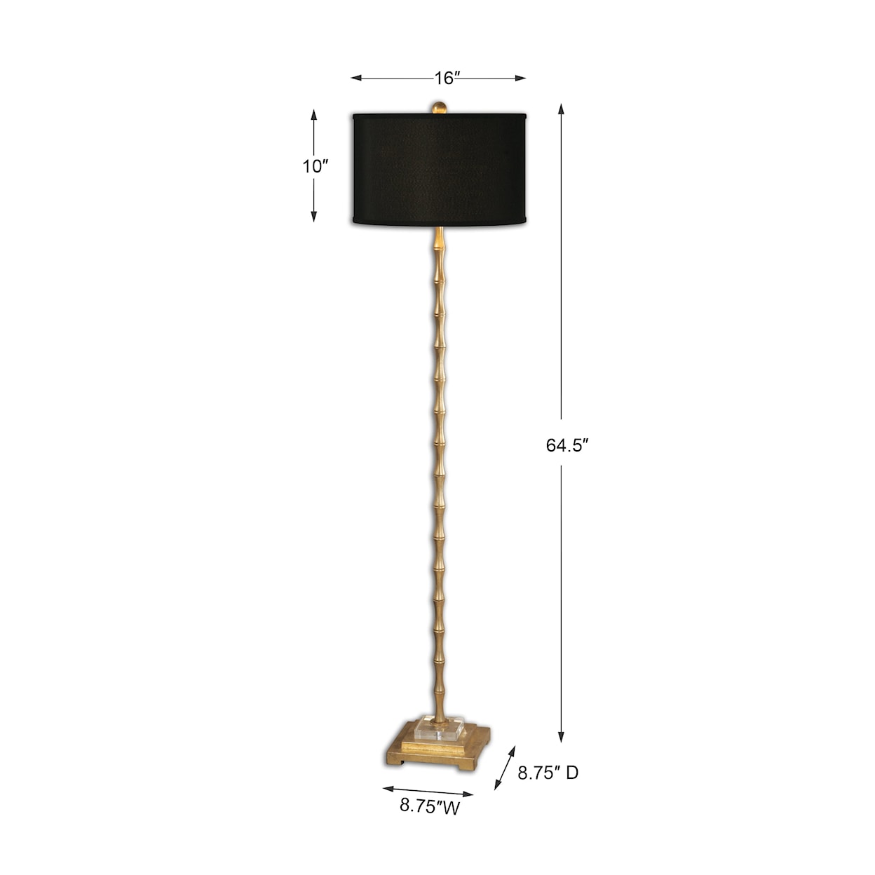 Uttermost Floor Lamps Quindici Metal Bamboo Floor Lamp