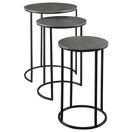 Erik Metal Nesting Tables, S/3