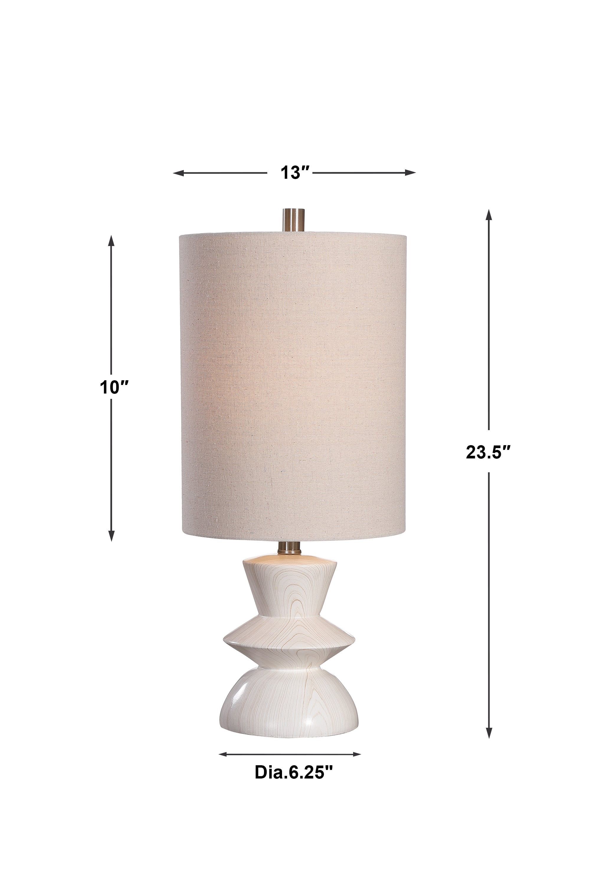 Uttermost Buffet Lamps Stevens Bleached Wood Buffet Lamp