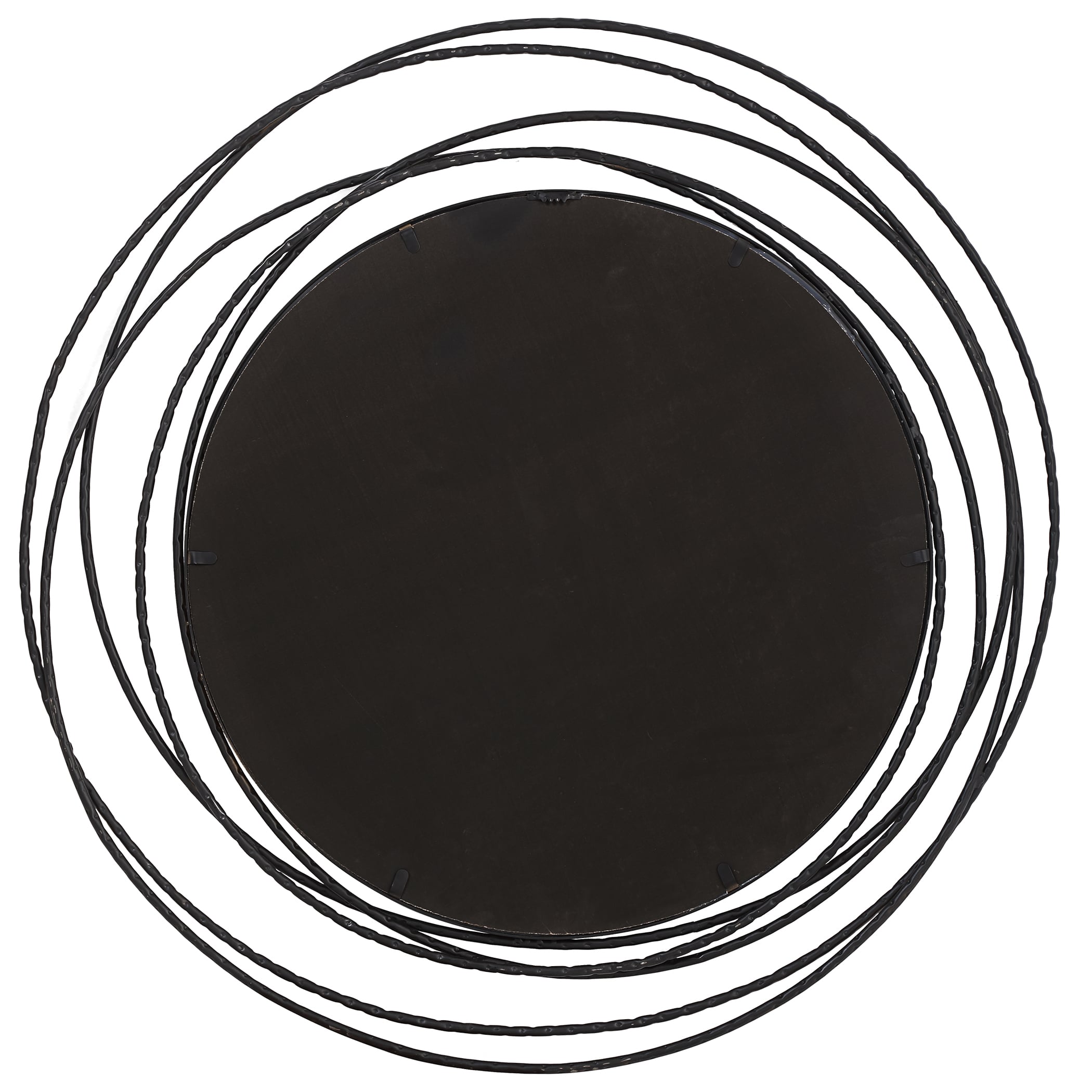 Uttermost Mirrors - Round Whirlwind Black Round Mirror