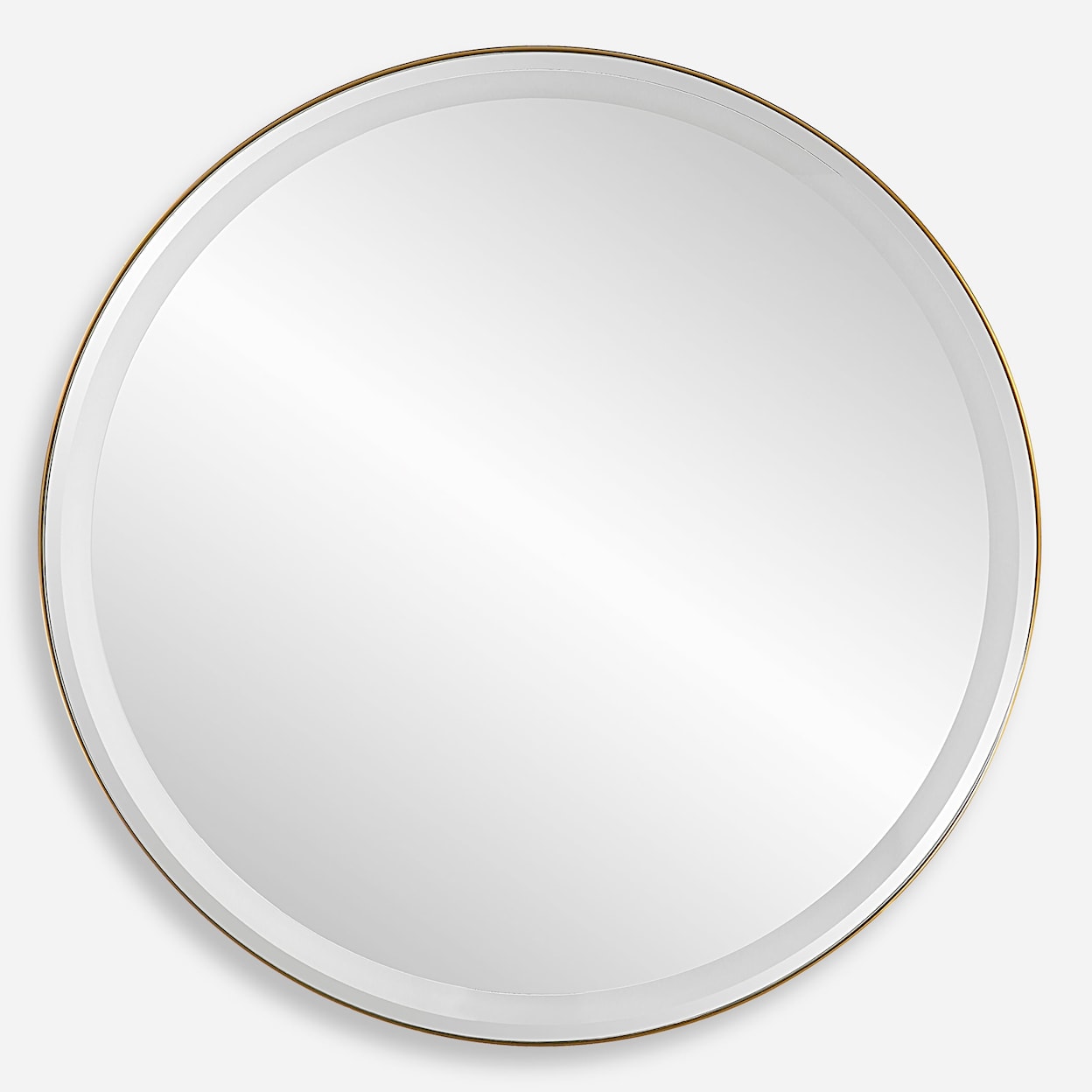 Uttermost Crofton Crofton Lighted Brass Round Mirror