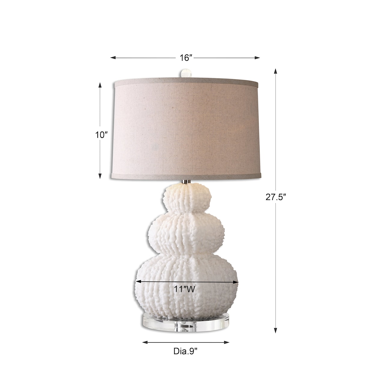 Uttermost Table Lamps Fontanne Shell Ivory Table Lamp