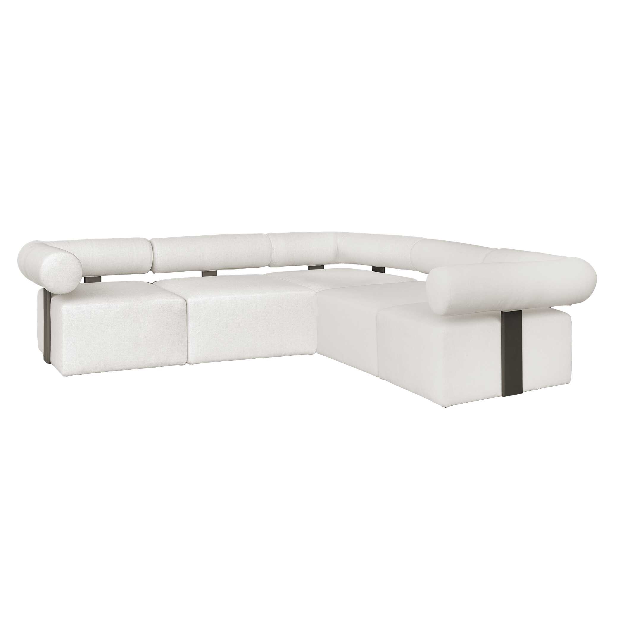 Uttermost Bolster Back Bolster Back White Outdoor Corner Sofa
