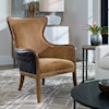Uttermost Accent Furniture - Accent Chairs Snowden Tan Wing Chair
