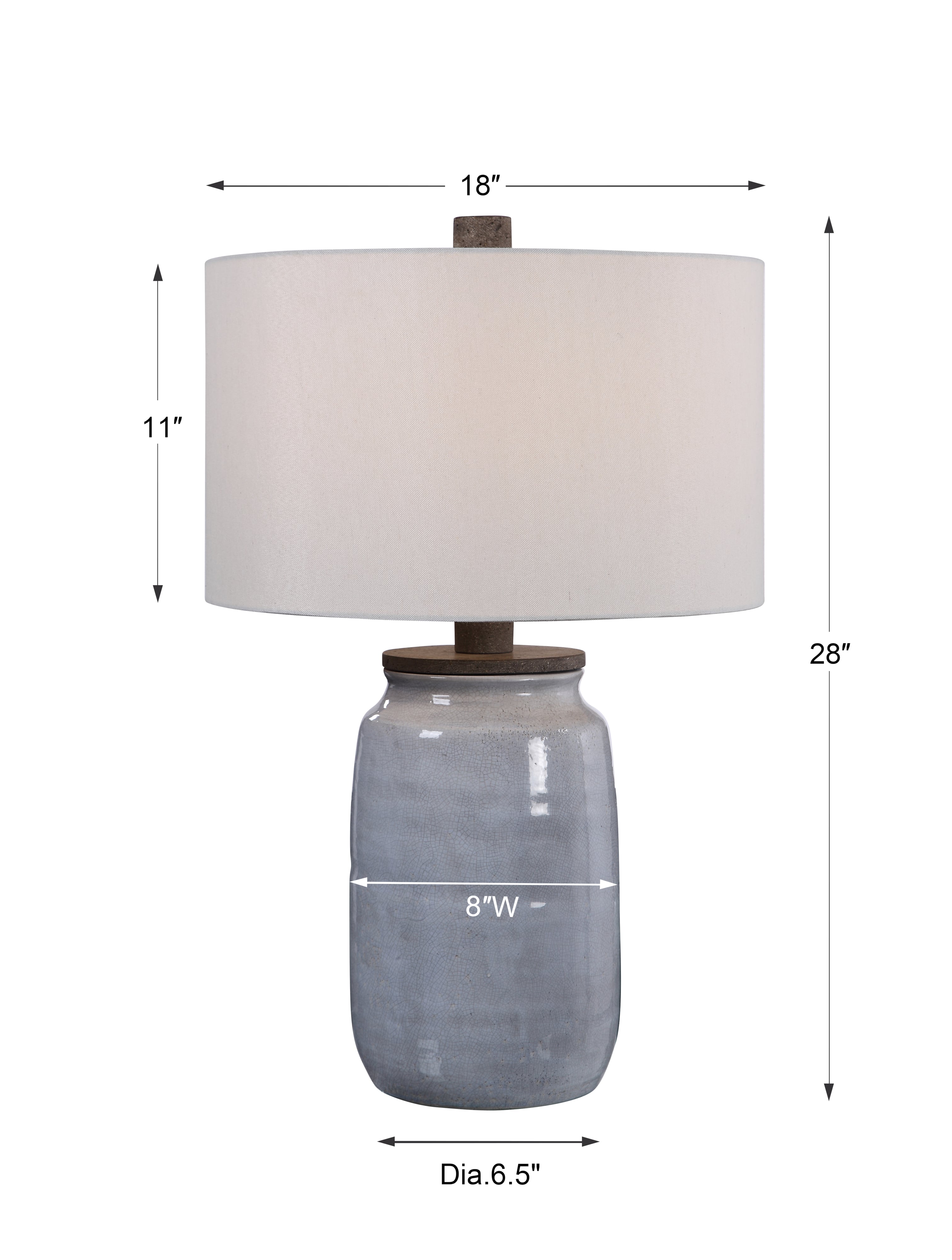 Uttermost Table Lamps Dimitri Light Blue Table Lamp