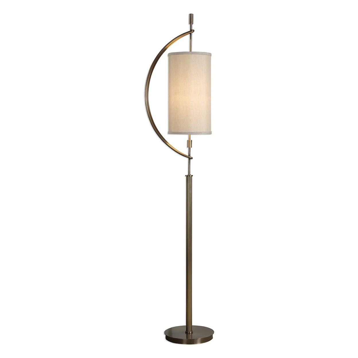 Uttermost Floor Lamps Balaour Antique Brass Floor Lamp